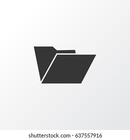 Folder Icon Symbol. Premium Quality Isolated Dossier Element In Trendy Style.
