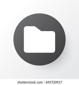 Folder Icon Symbol. Premium Quality Isolated Dossier Element In Trendy Style.