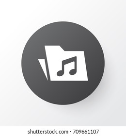 Folder Icon Symbol. Premium Quality Isolated Dossier Element In Trendy Style.