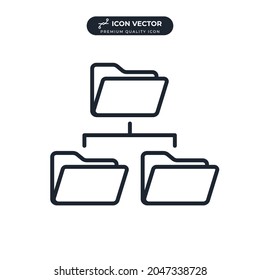 Folder icon symbol template for graphic and web design collection logo vector illustration
