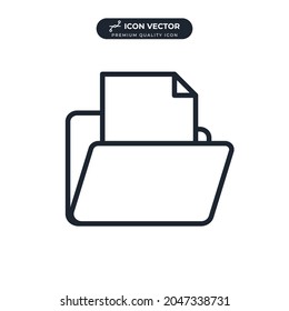 Folder icon symbol template for graphic and web design collection logo vector illustration