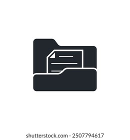 Folder icon symbol template for graphic and web design collection logo vector illustration