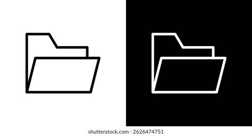 Plantilla de símbolo de icono de carpeta para gráfico y Diseño web