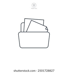 Folder icon symbol vector illustration isolated on white background