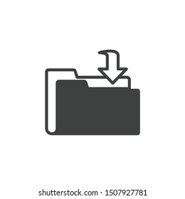 Folder icon template color editable. Folder symbol vector sign isolated on white background.