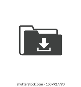 Folder icon template color editable. Folder symbol vector sign isolated on white background.