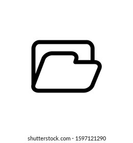 Folder icon template. Line design vector 