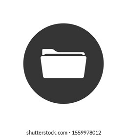 Folder icon template white color editable. Folder symbol vector sign isolated on gray background. Simple logo vector illustration for graphic and web design