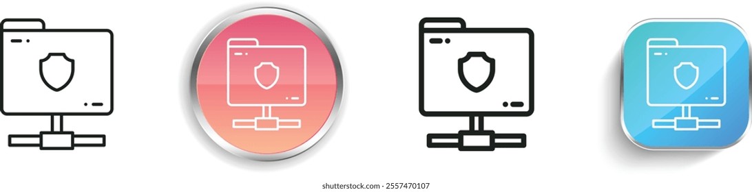 folder icon. Thin Linear, Regular and Button Style Design Isolated On White Background