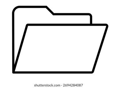 Folder icon This business vector illustration features an office portfolio design with a document file, clipboard, and folder symbol