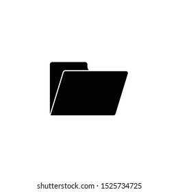 Folder Icon in trendy black flat style isolated, for your web site design, app. Vector illustration and white background
