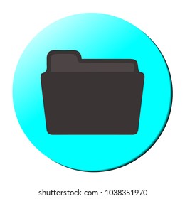 Folder Icon in trendy flat style isolated on grey background, for your web site design, app, logo, UI. Vector illustration, EPS10.