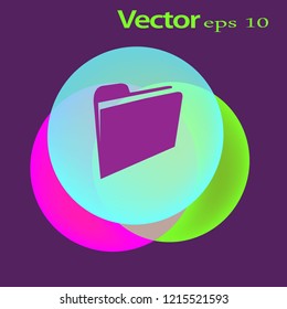 Folder Icon in trendy flat style isolated for your web site design, app, logo, UI. Vector illustration, EPS10.