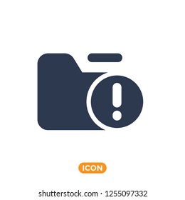 Folder Icon in trendy flat style isolated on white background, for your web site design, app, logo, UI