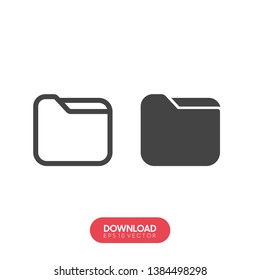 Folder Icon in trendy flat style isolated on grey background, for your web site design, app, logo, UI. Vector illustration, EPS10. - Vector