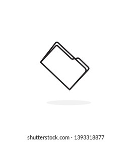 Folder Icon in trendy flat style isolated on grey background, for your web site design, app, logo, UI. Vector illustration, EPS10.