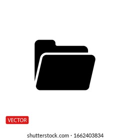 Folder Icon in trendy flat style