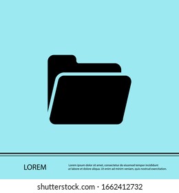 Folder Icon in trendy flat style