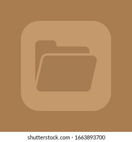Folder Icon in trendy flat style