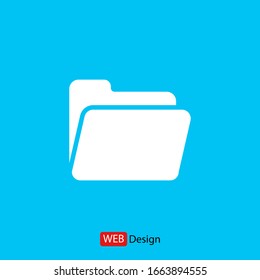Folder Icon in trendy flat style