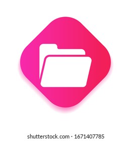 Folder Icon in trendy flat style