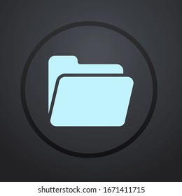 Icono de carpeta en estilo plano moderno