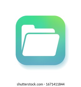 Folder Icon in trendy flat style