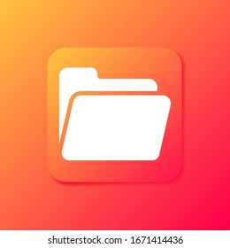 Folder Icon in trendy flat style