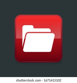 Folder Icon in trendy flat style