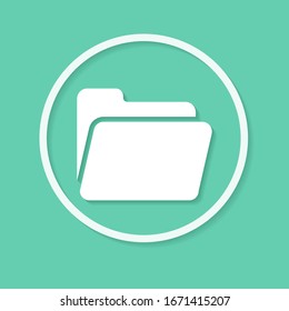 Icono de carpeta en estilo plano moderno