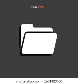 Folder Icon in trendy flat style
