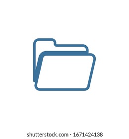 Icono de carpeta en estilo plano moderno