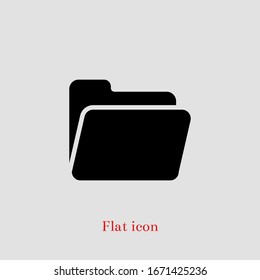 Folder Icon in trendy flat style