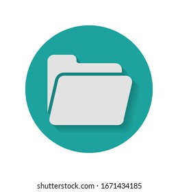 Folder Icon in trendy flat style