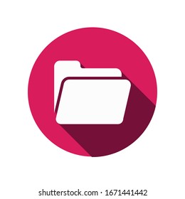 Folder Icon in trendy flat style