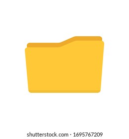 Icono de carpeta en estilo plano moderno aislado en fondo blanco. Ilustración vectorial.