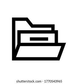Folder Icon in trendy flat style