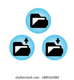 Folder Icon in trendy flat style isolated on white background, for your web site design, app, logo, UI. Vector illustration, EPS10.