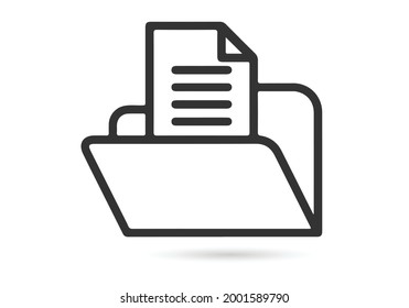 Folder Icon in trendy flat style isolated on white background.