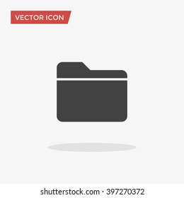 Folder Icon in trendy flat style isolated on grey background. Vector illustration, EPS10.