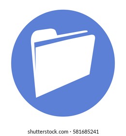 Folder Icon in trendigem, flachen Stil einzeln für Ihr Web-Site-Design, App, Logo, UI. Vektorgrafik, EPS10.