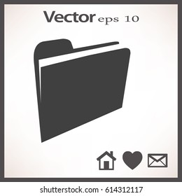 Folder Icon in trendy flat style isolated for your web site design, app, logo, UI. Vector illustration, EPS10.