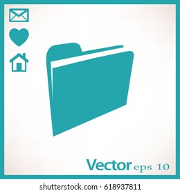 Folder Icon in trendy flat style isolated for your web site design, app, logo, UI. Vector illustration, EPS10.