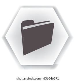 Icono de carpeta en estilo plano de moda aislado para el diseño de su sitio web, aplicación, logotipo, interfaz de usuario. Ilustración del vector, EPS10.
