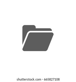Folder icon in trendy flat style isolated on white background. Symbol for your web site design, logo, app, UI. Vector illustration, EPS