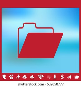 Folder Icon in trendy flat style, for your web site design, app, logo, UI. Vector illustration, EPS10.