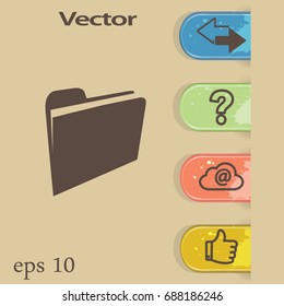 Folder Icon in trendy flat style isolated for your web site design, app, logo, UI. Vector illustration, EPS10.