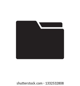 Folder icon in trendy glyph style design. Vector graphic illustration. Folder icon for website design and user interface. Vector file. Pixel perfect. EPS 10.