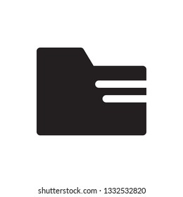 Folder icon in trendy glyph style design. Vector graphic illustration. Folder icon for website design and user interface. Vector file. Pixel perfect. EPS 10.