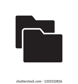 Folder icon in trendy glyph style design. Vector graphic illustration. Folder icon for website design and user interface. Vector file. Pixel perfect. EPS 10.